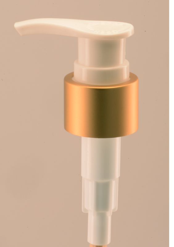 24410 28410 Matte Gold Lotion Pump , Metal Soap Dispenser Pump OEM Accept