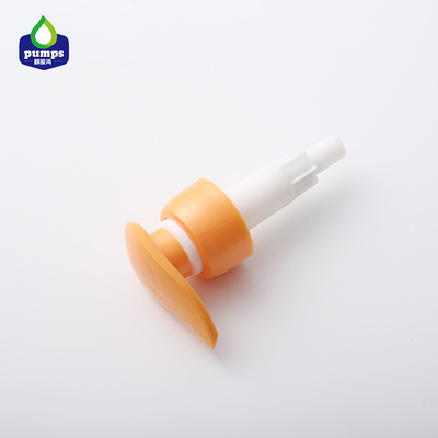 China Factory Directly Selling Commonly Use Yellow Ribbed Screw Plastic Lotion Pump Head
