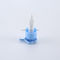 Ribbed 28mm Blue Soap Dispenser Pump / Customized Plastic Screw Pump